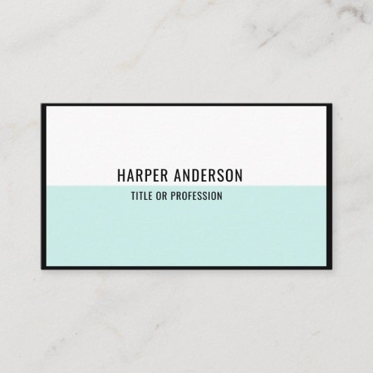 ミントモダンミニマル名刺 名刺 (正面)