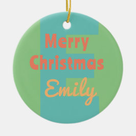 ミントモダンルコーラピンピーチ セラミックオーナメント