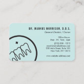 ミントモダンンに歯医者の歯ブラックロゴ 名刺 (裏面)