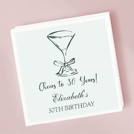 ミントモダン応援30年誕生日ナプキンス スタンダードカクテルナプキン