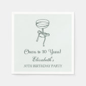 ミントモダン応援30年誕生日ナプキンス スタンダードカクテルナプキン (正面)