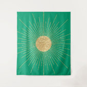 ミントモダン金ゴールドサンシャイン タペストリー (正面)