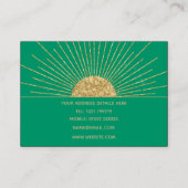 ミントモダン金ゴールドサンシャイン 名刺 (裏面)