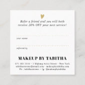 ミントモダン金ゴールド共有ラブスクリプトタイポグラフィ 紹介カード (裏面)