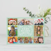ミントモダン&スワーズコラージホリデーズフォトカード シーズンカード (スタンド正面)