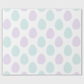 ミントモダン&パープルパステルエッグパターン |イースター ラッピングペーパー (フラット)