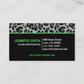 ミントモノグラムクラシックレオパードプリントロカビリー 名刺 (裏面)