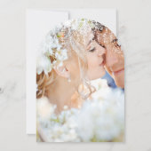 ミントユアフォト紙吹雪モダンタイポグラフィ 招待状 (裏面)