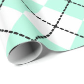 ミントラッアーガイルピング紙 ラッピングペーパー (ロールコーナー)