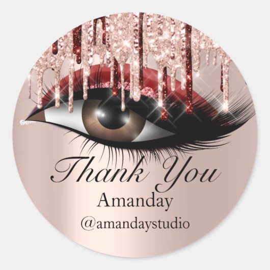 ミントラッシュエクステンションメイクアップアーティストバラブルゴーニュ ラウンドシール (正面)