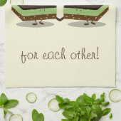 ミントラブナナニモバーデザートフード キッチンタオル (折り畳み)