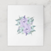 ミントラベンダーパープルウォーター色の牡丹 プレイスカード (外部開封)