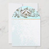 ミントラ素朴ブバード結婚式招待状 招待状 (正面)