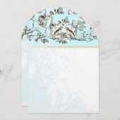 ミントラ素朴ブバード結婚式招待状 招待状 (正面/裏面)