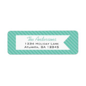 ミントリッストライプのトメリークリスマス ラベル (正面)