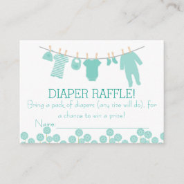 ミントリトルウェアおむつラッフルチケット エンクロージャーカード