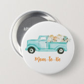 ミントリトルカボチャ赤ちゃんシャワーママになる 缶バッジ (正面&裏面)