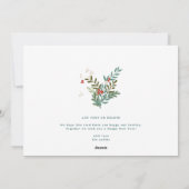 ミントリーフ伝統的ボタニカルJOYコラージュ写真 シーズンカード (裏面)