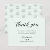 ミントレタリングビジネスパッケージサンキューカード サンキューカード (正面/裏面)