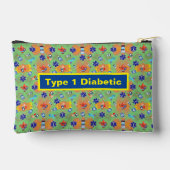 ミントレモネードタイプ1糖尿病プリント アクセサリーポーチ (裏面)