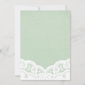ミントレースドリー結婚式招待状 招待状 (裏面)