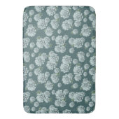 ミントロゼット多肉株が松の緑にプリントを繰り返す バスマット (正面縦)