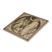 ミントンコンプットオブキリスレプロアンティークセピア タイル (側面)