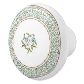 ミントンズブリティッ王室のクブルービクトリアンフローラ セラミックノブ (右)