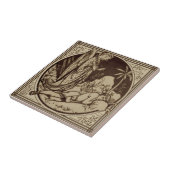 ミントンヤコブズドリームビブリカルアンティークレプロセピア タイル (側面)