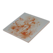 ミントン·チェル遊ブのパンパイプで鳥の2号レプロ タイル (側面)