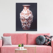 ミントン・パリアンの器の花瓶， 1894 キャンバスプリント (インサイチュ (リビング))