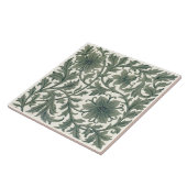 ミントンWmモリススタイルレプロ1890sタイルオンクリーム タイル (側面)