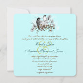 ミントヴィンテージロベバード結婚式招待状 招待状 (正面)