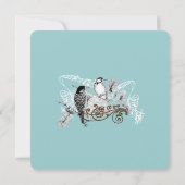 ミントヴィンテージロベバード結婚式招待状 招待状 (裏面)