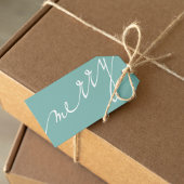 ミントヴェリメリーーカスタムフォトクリスマス ギフトタグ