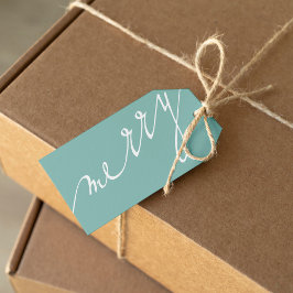 ミントヴェリメリーーカスタムフォトクリスマス ギフトタグ