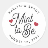 ミントーズビーパーソナライズされた結婚式の引き出物 ラウンドシール (正面)