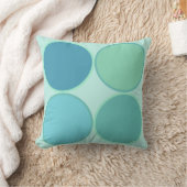 ミント上の4つの海の緑とシアンのティール(緑がかった色)ブルーサークル クッション (ブランケット)