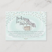 ミント不気味キュートこうもりズブックスベビー赤ちゃんシャワー エンクロージャーカード (正面)