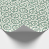 ミント付き冬の北欧セーターパターン ラッピングペーパー (角)