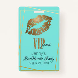 ミント付き金ゴールドリッププリントバチェロレッテバッジ バッジ