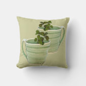 ミント写真付きスパイラルグリーンカップ クッション (正面)