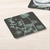 ミント及び木炭自然勉強IV スクエアペーパーコースター (アングル)