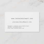 ミント及び水のカメラのロゴの名刺 名刺 (裏面)