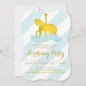 ミント回転木馬ホースバースデーパーティー 招待状 (正面)
