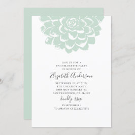 ミント多肉質。サボリモダンーバチェロレッテ 招待状