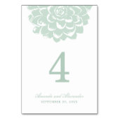 ミント多肉質。モダンサク結婚スのフローラ テーブルナンバー (裏面)