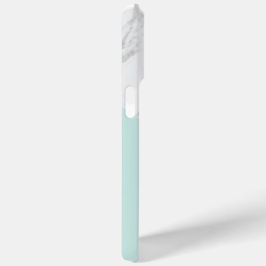 ミント大理石パターフェイクンと金箔 Case-Mate iPhoneケース (裏面 / 右)