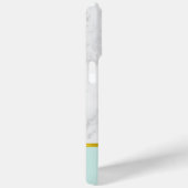 ミント大理石パターフェイクンと金箔 Case-Mate iPhoneケース (裏面 / 右)