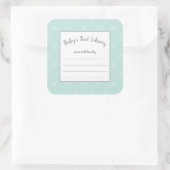 ミント幾何学中性ジェンダー赤ちゃんシャワーブック スクエアシール (バッグ)